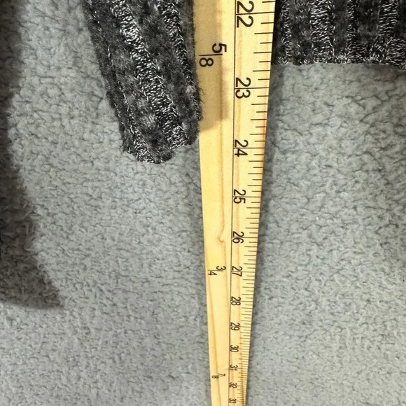 Zara trafaluc sweater womens medium gray balloon sleeve ribbed knit oversized - Picture 4 of 6